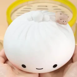 The Light Loft Beleuchtung-Silikon-Nachtlampe – süßes Dampfbrötchen-Design