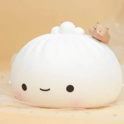 The Light Loft Beleuchtung-Silikon-Nachtlampe – süßes Dampfbrötchen-Design