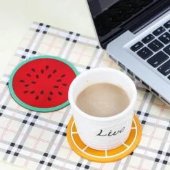 The Decor Haven Küche & Esszimmer-Silikon-Obstuntersetzer - 5er-Set Getränkeuntersetzer