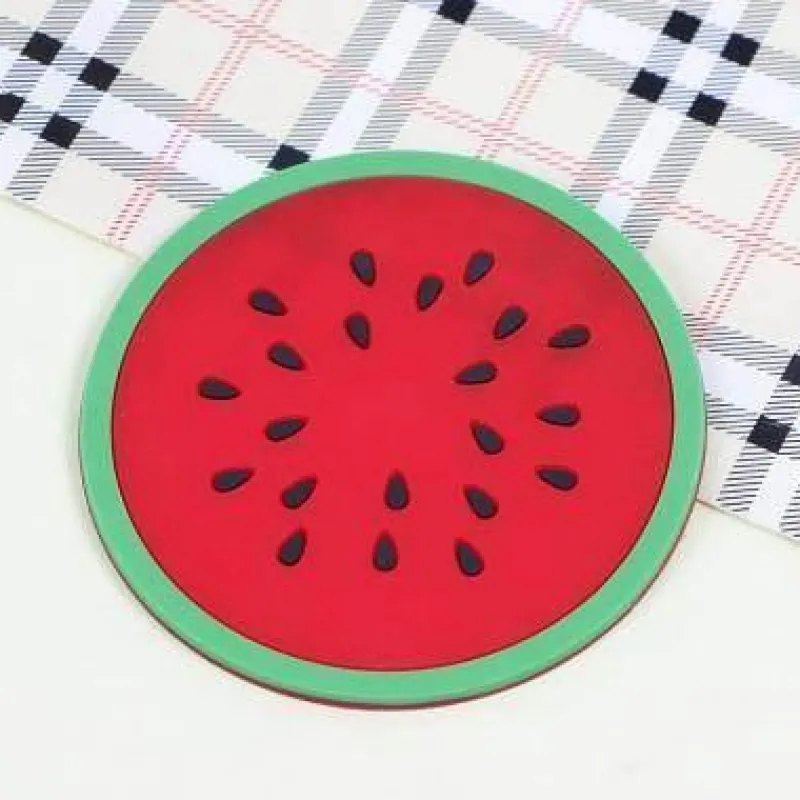 The Decor Haven Küche & Esszimmer-Silikon-Obstuntersetzer - 5er-Set Getränkeuntersetzer