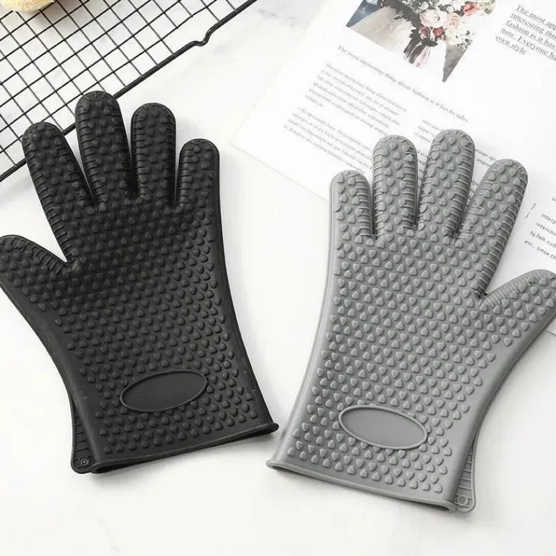 Tom Küche & Esszimmer-Silikon-Ofenhandschuhe – hitzebeständiger Grill-Backgriff