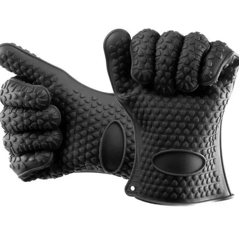 Tom Küche & Esszimmer-Silikon-Ofenhandschuhe – hitzebeständiger Grill-Backgriff