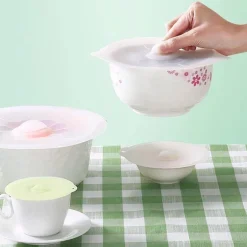 Deco Küche & Esszimmer-Silikon-Schüsseldeckel-Set – wiederverwendbare Küchenabdeckungen zur Aufbewahrung von Lebensmitteln