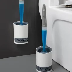 The Blissful Bath Badezimmer-Silikon-Toilettenbürste mit Seifenspender – Sanftes Reinigungswerkzeug