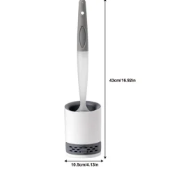 The Blissful Bath Badezimmer-Silikon-Toilettenbürste mit Seifenspender – Sanftes Reinigungswerkzeug