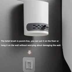 The Blissful Bath Badezimmer-Silikon-Toilettenbürste mit Seifenspender – Sanftes Reinigungswerkzeug