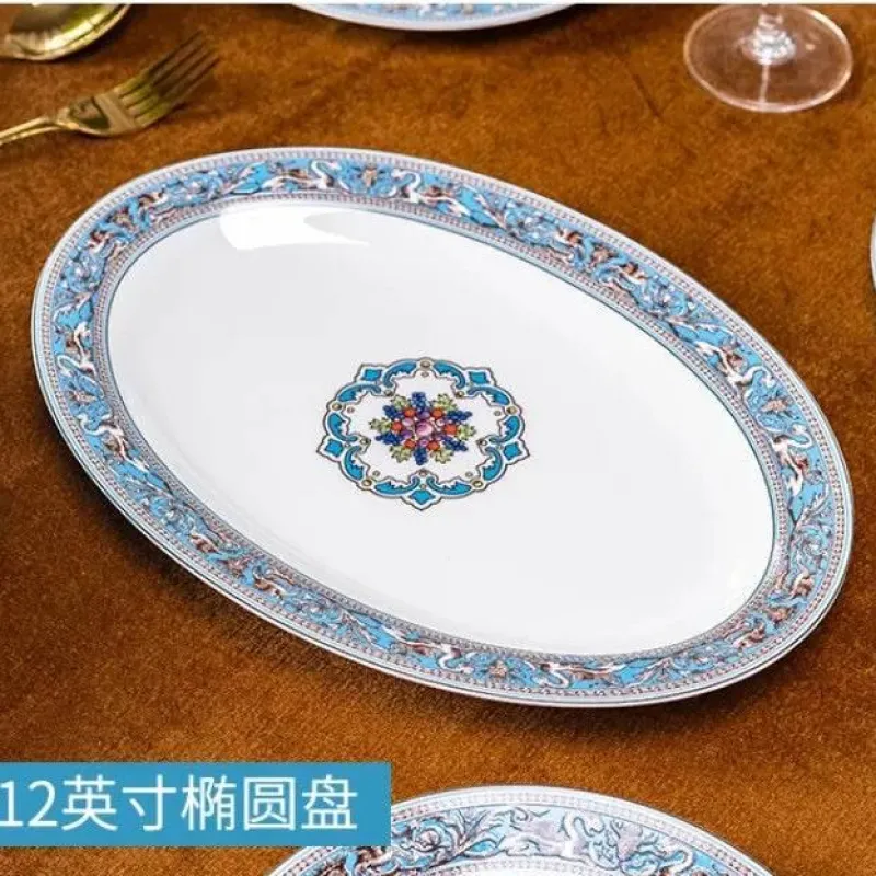 Elegance at the Table Küche & Esszimmer-Silk Road Kaffee- und Teeservice – Elegantes Teegeschirr mit Tassen, Tellern und Essgeschirr