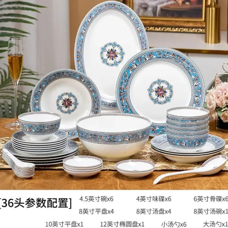 Elegance at the Table Küche & Esszimmer-Silk Road Kaffee- und Teeservice – Elegantes Teegeschirr mit Tassen, Tellern und Essgeschirr