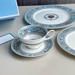 Elegance at the Table Küche & Esszimmer-Silk Road Kaffee- und Teeservice – Elegantes Teegeschirr mit Tassen, Tellern und Essgeschirr