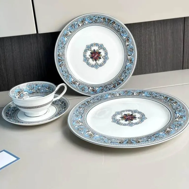 Elegance at the Table Küche & Esszimmer-Silk Road Kaffee- und Teeservice – Elegantes Teegeschirr mit Tassen, Tellern und Essgeschirr