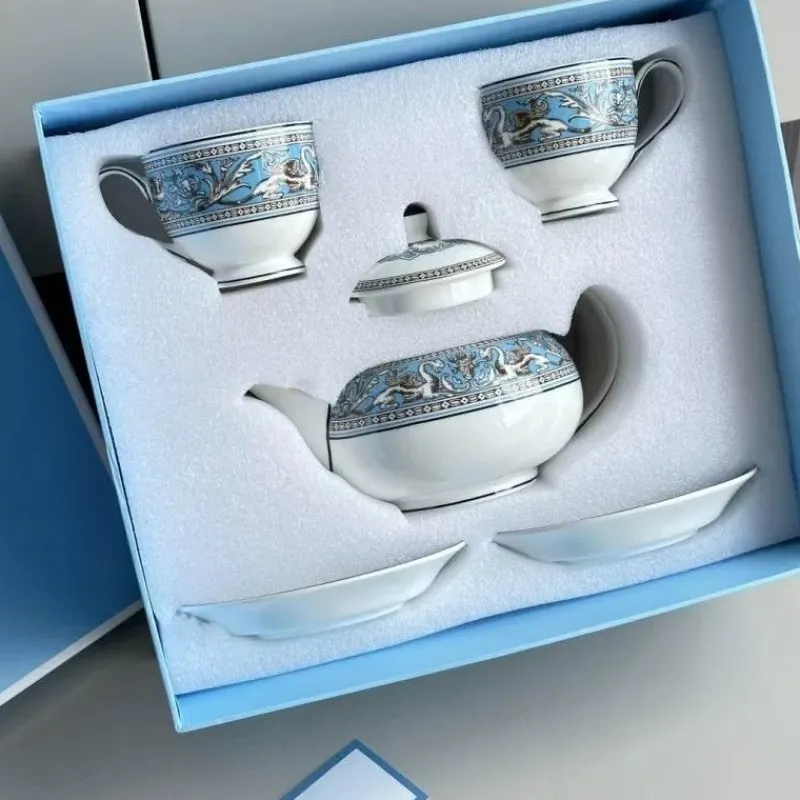 Elegance at the Table Küche & Esszimmer-Silk Road Kaffee- und Teeservice – Elegantes Teegeschirr mit Tassen, Tellern und Essgeschirr