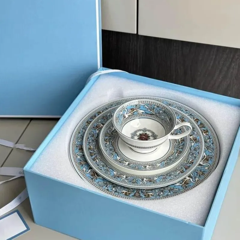 Elegance at the Table Küche & Esszimmer-Silk Road Kaffee- und Teeservice – Elegantes Teegeschirr mit Tassen, Tellern und Essgeschirr