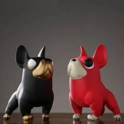 Accent Haven Wohndeko-Skulptur einer Französischen Bulldogge – Dekoratives Kunstwerk für Zuhause