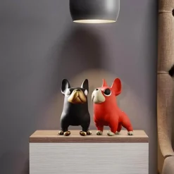 Accent Haven Wohndeko-Skulptur einer Französischen Bulldogge – Dekoratives Kunstwerk für Zuhause