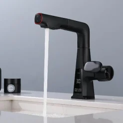 The Blissful Bath Badezimmer-Smart Faucet - Rotatable Temperature Water Tap Display