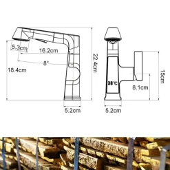 The Blissful Bath Badezimmer-Smart Faucet - Temperature Display Kitchen Tap