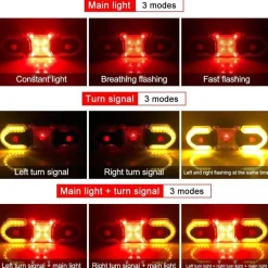 Decor Fahrräder & Verkehr-Smartes Fahrradlicht mit Fernbedienung – Innovative Blinker-Sicherheitslampe