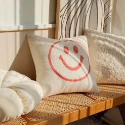 Cozy Cushions Bettzeug-Smile Dekorativer Kissenbezug - Gemütlicher Kissenbezug für die Heimdekoration