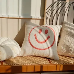 Cozy Cushions Bettzeug-Smile Dekorativer Kissenbezug - Gemütlicher Kissenbezug für die Heimdekoration