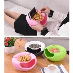 The Culinary Kit Küche & Esszimmer-Snackschale mit Telefonhalter – Snacktablett für Filme und Spiele