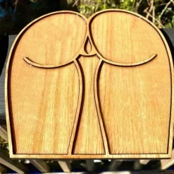 The Decor Haven Küche & Esszimmer-Snacktablett in Po-Form – lustiges Serviertablett für Partys für Erwachsene