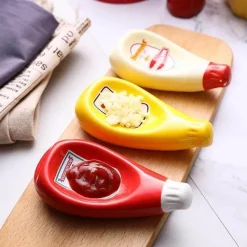 The Decor Haven Küche & Esszimmer-Soßenspender aus Keramik – Elegante Gewürzflasche