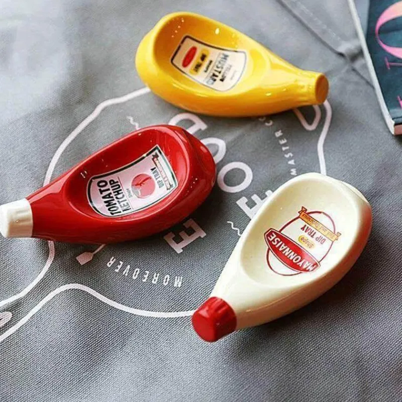 The Decor Haven Küche & Esszimmer-Soßenspender aus Keramik – Elegante Gewürzflasche