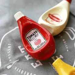 The Decor Haven Küche & Esszimmer-Soßenspender aus Keramik – Elegante Gewürzflasche