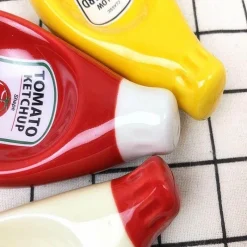 The Decor Haven Küche & Esszimmer-Soßenspender aus Keramik – Elegante Gewürzflasche