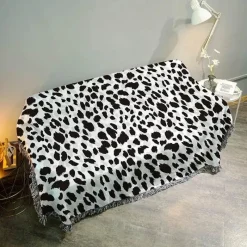 The Blanket Nook Bettzeug-Sofabezug-Set mit nordischem Zebra-Print – minimalistische Kissendecke