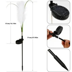 Nomad Gear Camping Im Freien|Outdoor-Artikel-Solar Gartenleuchten - Wasserdichte dekorative Schilflichter