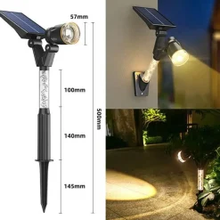 Adventure Basecamp Camping Im Freien|Outdoor-Artikel-Solar LED Wegestrahler - Gartenbeleuchtung für den Außenbereich