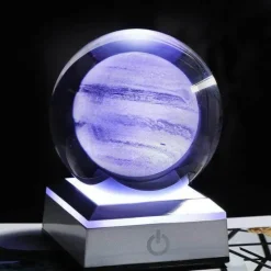 Willow u0026 Whim Beleuchtung-Solar System Crystal Globe Lamp - Planetary Night Light