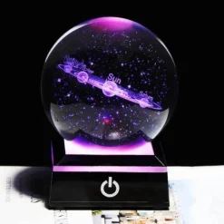 Willow u0026 Whim Beleuchtung-Solar System Crystal Globe Lamp - Planetary Night Light