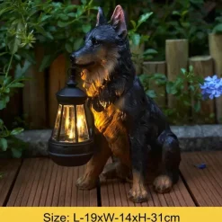 Adventure Basecamp Camping Im Freien|Outdoor & Garten-Solar-Hundestatue-Lampe - Outdoor-Kunstharz-Lichtdekor
