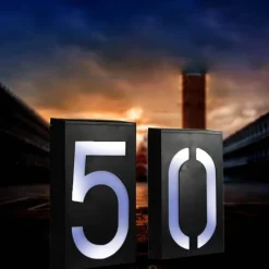 Nomad Gear Camping Im Freien|Outdoor-Artikel-Solar-LED-Hausnummern – solarbetriebene Adressleuchte