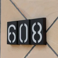 Nomad Gear Camping Im Freien|Outdoor-Artikel-Solar-LED-Hausnummern – solarbetriebene Adressleuchte