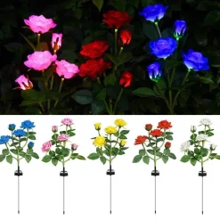 The Outdoor Vault Outdoor-Artikel|Outdoor-Gadgets-Solar-LED-Rosenlicht – dekorative Garten-Akzent-Außenbeleuchtung