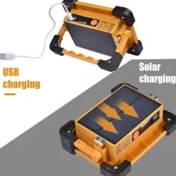 Gear Up u0026 Go Camping-Werkzeuge|Outdoor-Gadgets-Solar-Powerbank mit LED-Licht – Tragbares Camping-Ladegerät