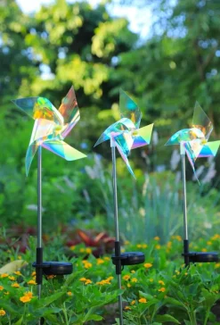 The Light Loft Beleuchtung-Solar-Windmühlen-Gartenleuchten – Außendekoration