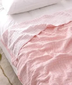 Wrap u0026 Relax Bettzeug-Sommerdecke aus Baumwolle: Weiche und luftige Tagesdecke für Einzel-/Doppelbetten