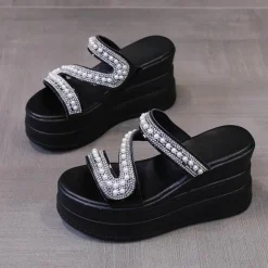 Wilderness Haven Outdoor-Artikel|Camping Im Freien-Sommer-Slipper mit hohem Plateau – stylisches Freizeitschuhwerk