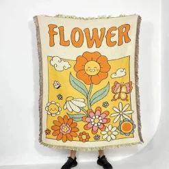 The Blanket Nook Bettzeug-Sonnenblumen-Wandteppichdecke – Dekorativer Überwurf für die Heimdekoration