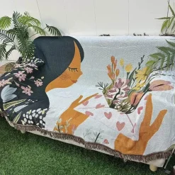 The Blanket Nook Bettzeug-Sonnenblumen-Wandteppichdecke – Dekorativer Überwurf für die Heimdekoration