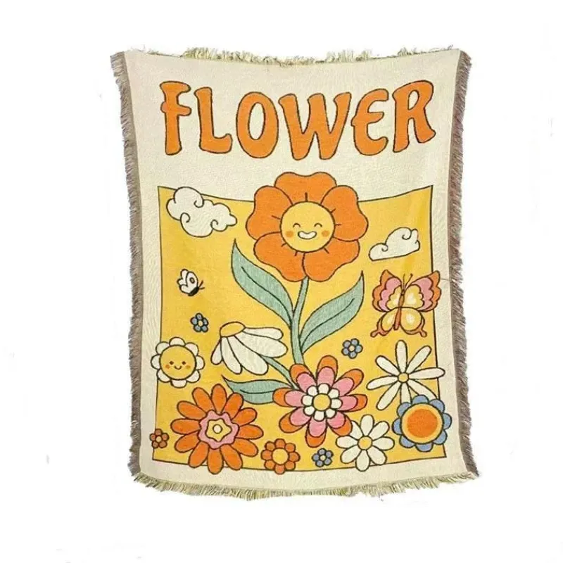 The Blanket Nook Bettzeug-Sonnenblumen-Wandteppichdecke – Dekorativer Überwurf für die Heimdekoration