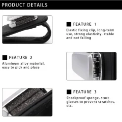 Wild u0026 Free Gear Autozubehör|Automobilindustrie-Sonnenbrillenhalter-Clip fürs Auto – Auto-Organizer-Klemme