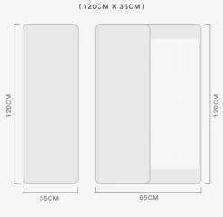 Cozy Living Möbel-Space-Saving Hallway Mirror with Hooks - Stylish Dressing Mirror