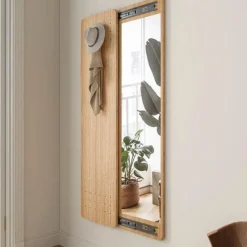 Cozy Living Möbel-Space-Saving Hallway Mirror with Hooks - Stylish Dressing Mirror