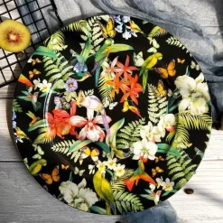 Feast u0026 Flair Küche & Esszimmer-Spanisches Blumen-Porzellan-Geschirrset - Teller, Schüsseln, Tassen, Dessertteller