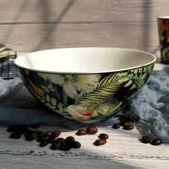 Feast u0026 Flair Küche & Esszimmer-Spanisches Blumen-Porzellan-Geschirrset - Teller, Schüsseln, Tassen, Dessertteller